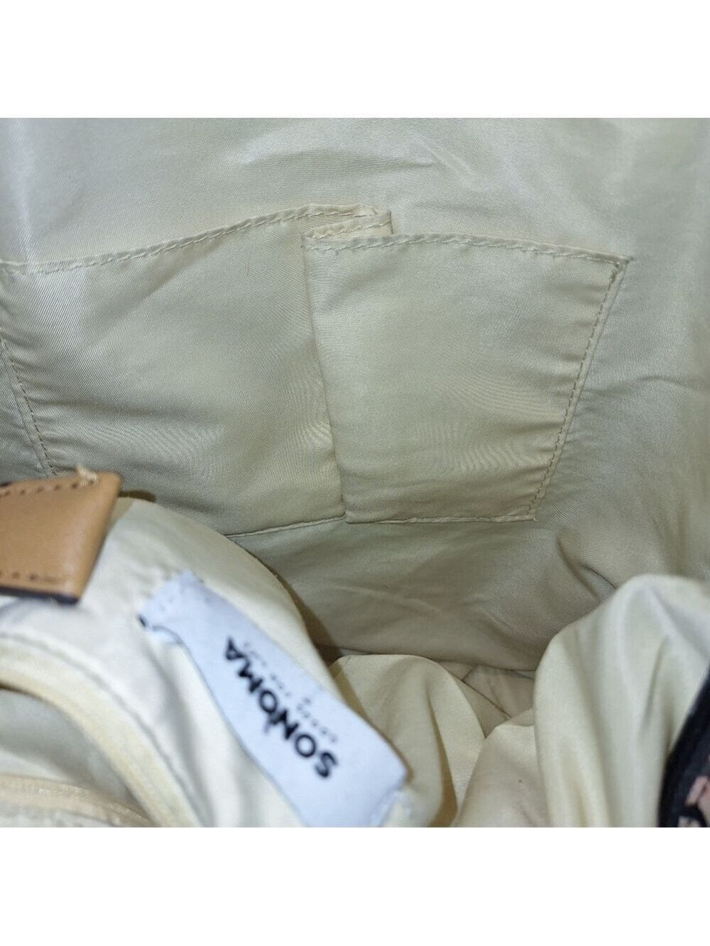Floral Tote Bag Tan Straps - Picture 4 of 7